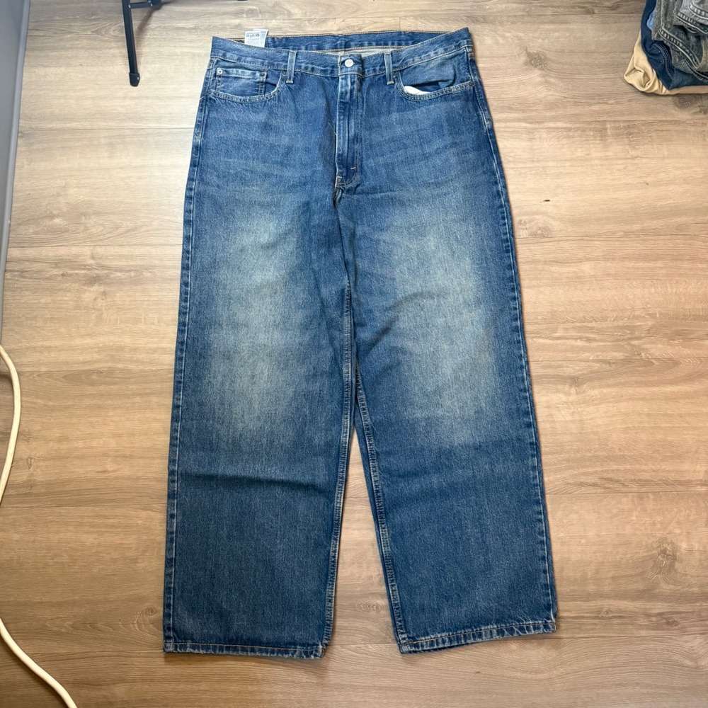 Levi's 578 Baggy Jeans Mens 40x32 Blue Denim Wide Leg Relaxed Fit Brand New